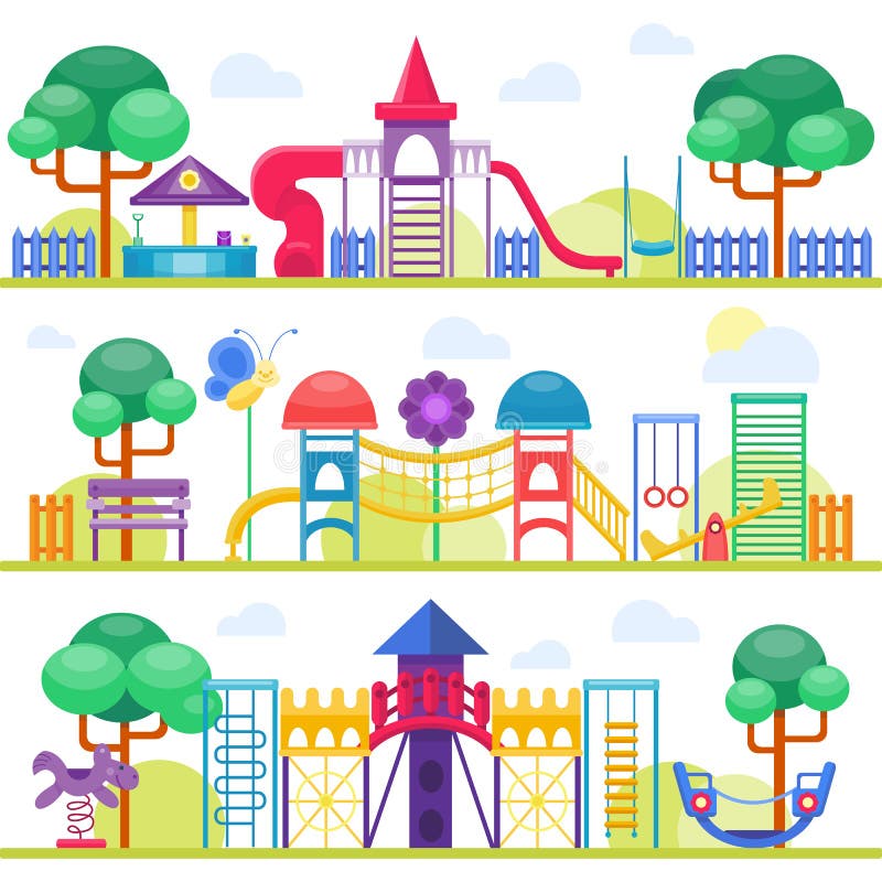 Children playground illustration.