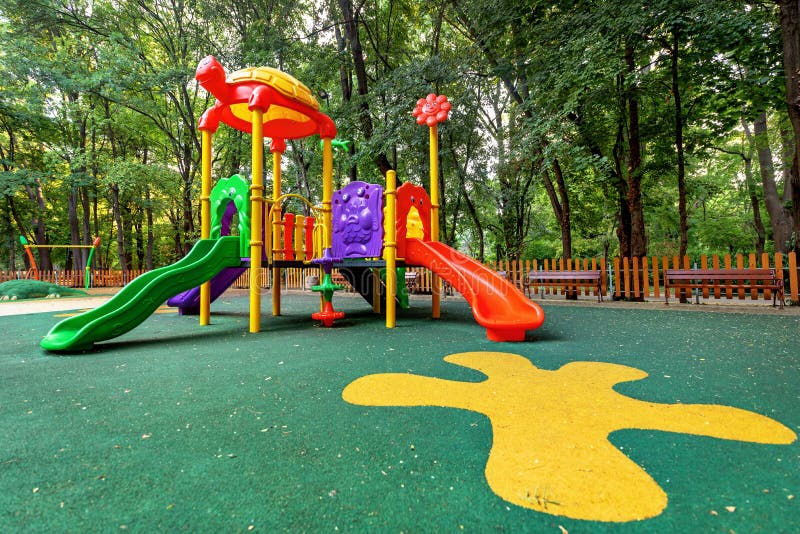 Children playground in the park.