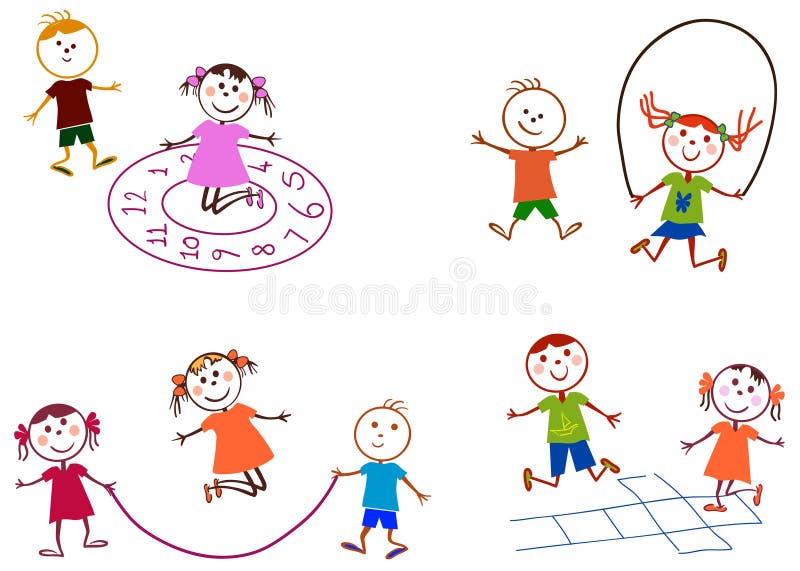 Kids playing games stock vector. Illustration of child - 10914848