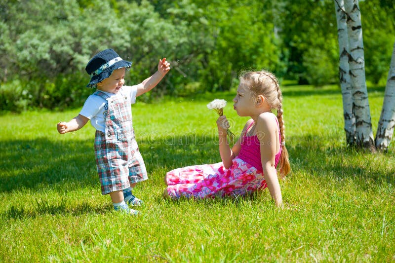 Children playing stock images