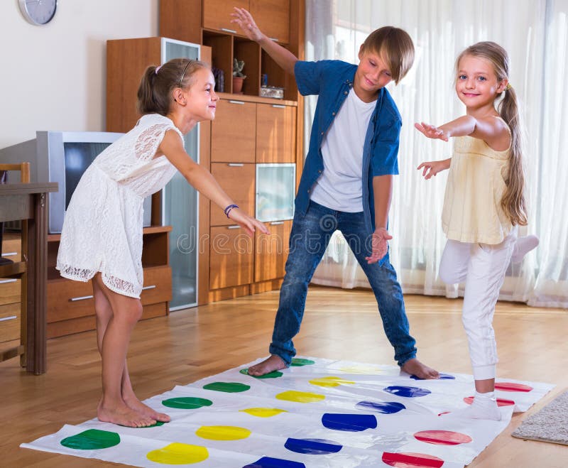 Children Playing Twister Game On Children Protection Day In Volgograd Stock  Photo - Download Image Now - iStock