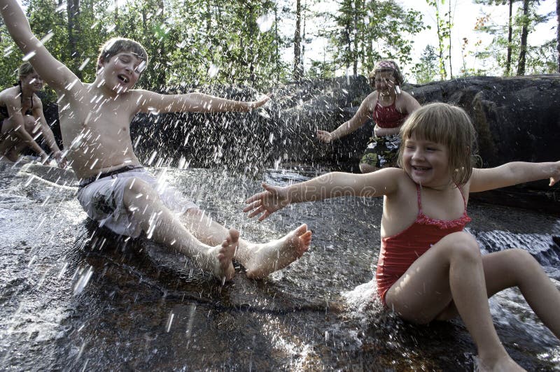 En cascada en Suecia.