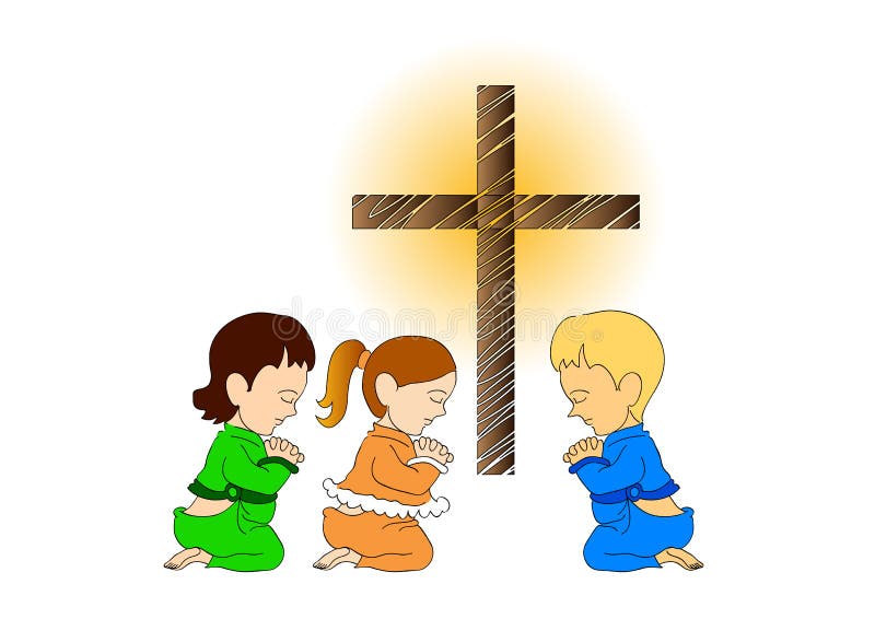 Kids Praying Clipart