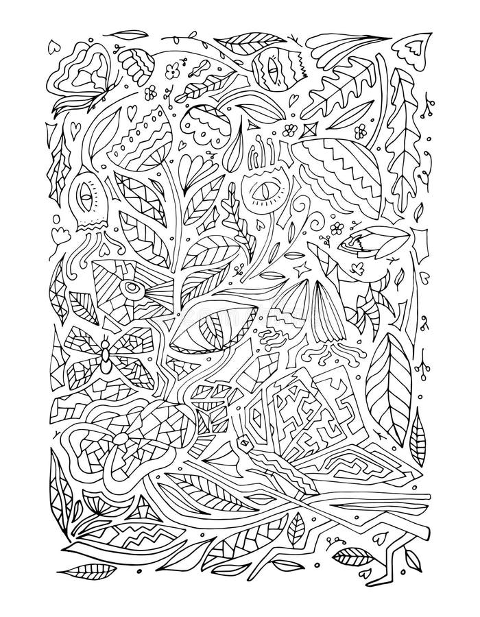 Download Children S Or Adult Coloring Book On The Theme Of The Botanical Garden And Flowers Stock Vector Illustration Of Leave Coloring 182593119