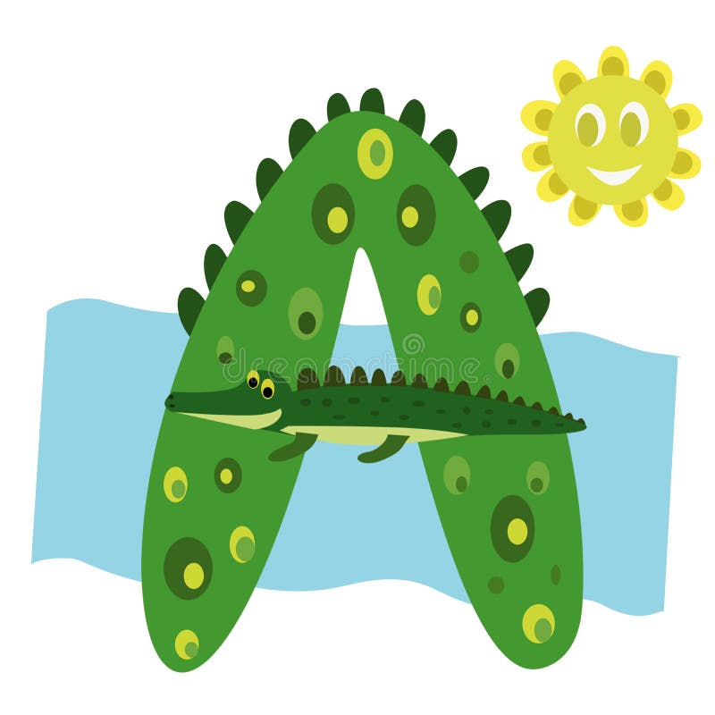 Animal Alphabet A (alligator) Stock Vector - Illustration of word