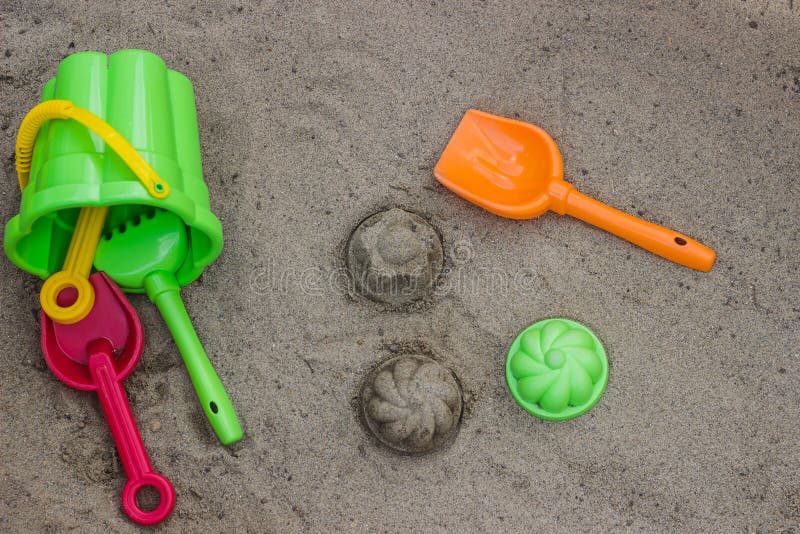 Children`s beach toys royalty free stock photography Children`s beach toys royalty free stock photography