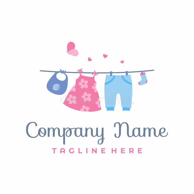 Kids Clothes Store Logo Hanger Stock Illustrations 262 Kids Clothes