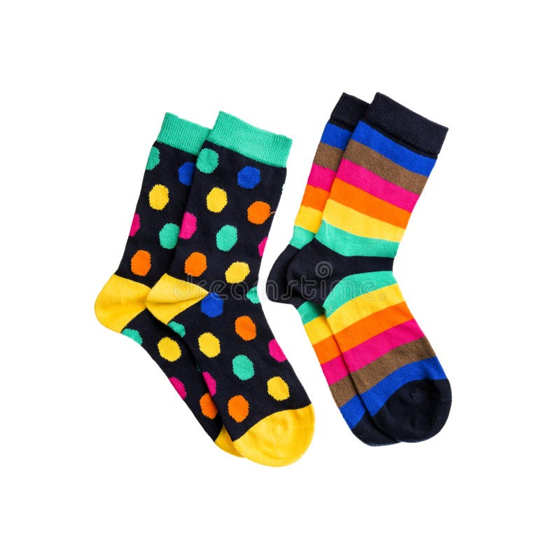 Children S Colored Cotton Socks with a Pattern of Bright Flowers Stock ...