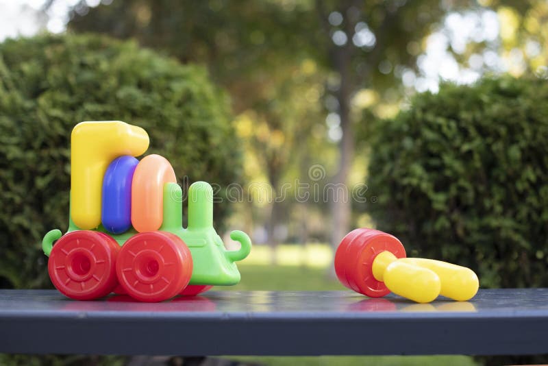 Children`s Colored Toy Train. Baby Toy Stock Image Image of baby