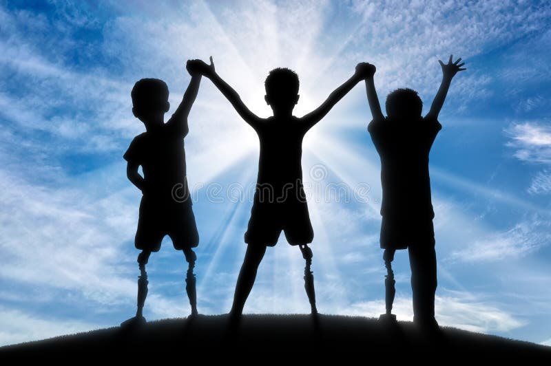 Children`s disability concept stock photos Children`s disability concept stock photos