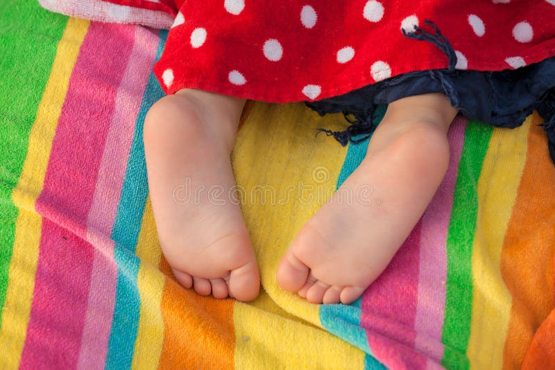 Children`s feet stock photo. Image of resting, baby 186533234