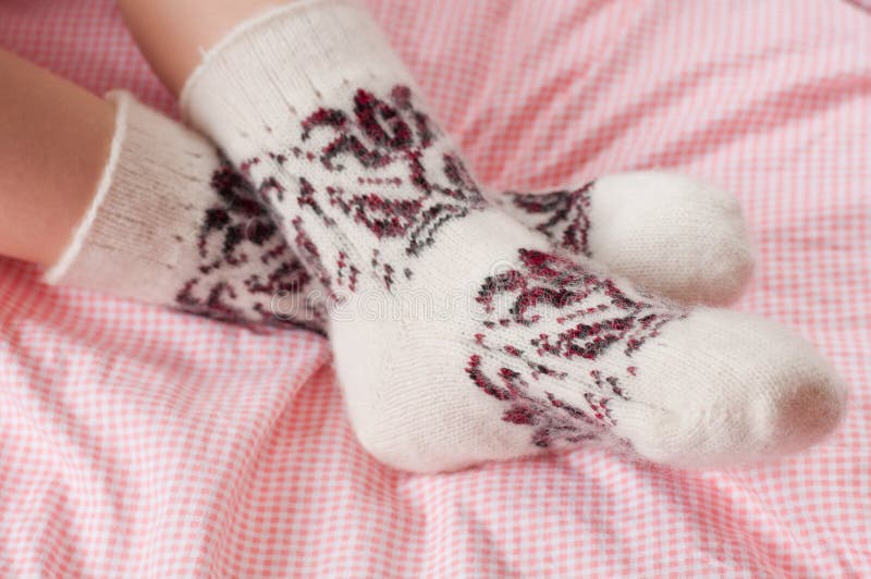 Children s feet in socks stock image. Image of socks - 23189091