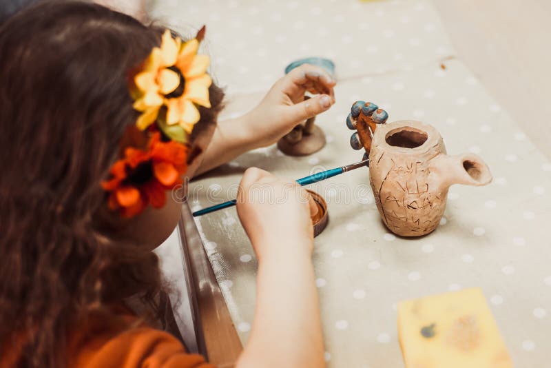 Children molding clay 1 stock image. Image of child, coloring - 25237469