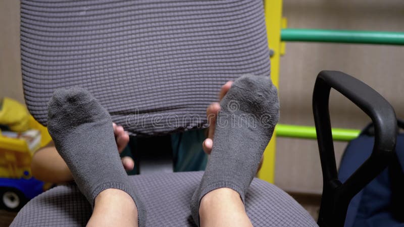 Feet and socks - tickle tickle Stock Photo