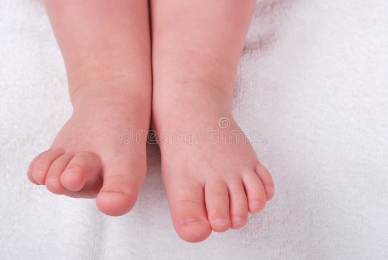 Children S Legs on a Soft Towel Stock Image Image of adorable, body