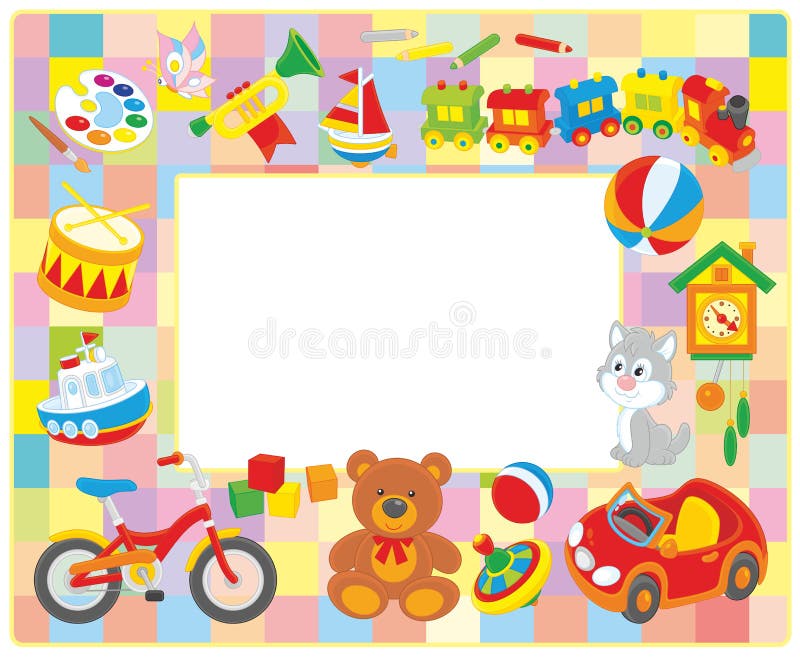 Children's picture frame stock illustration