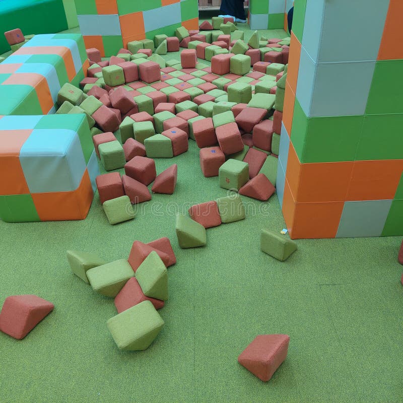 Children S Playground Area with Good Safety Standards Stock Image