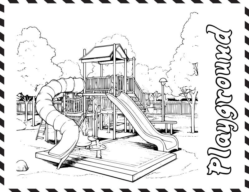 felt pen sketch - Playground