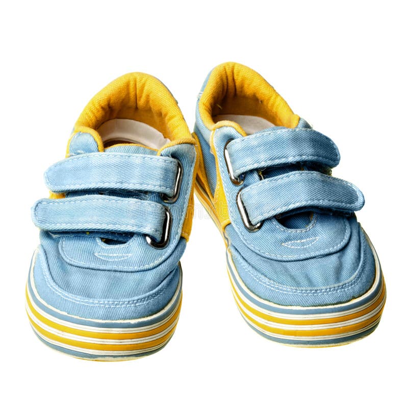 Children s shoes stock photo. Image of closeup, blue 13798020