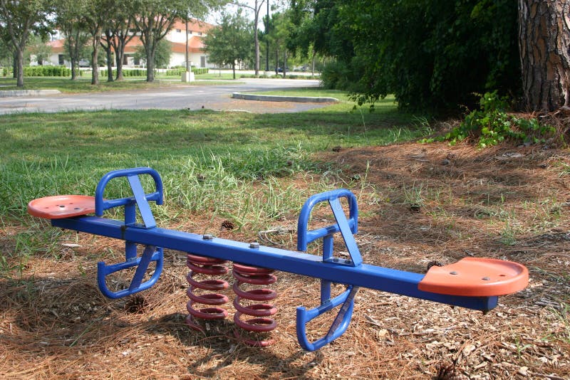 Children s Teeter Totter stock photo. Image of playground 17872