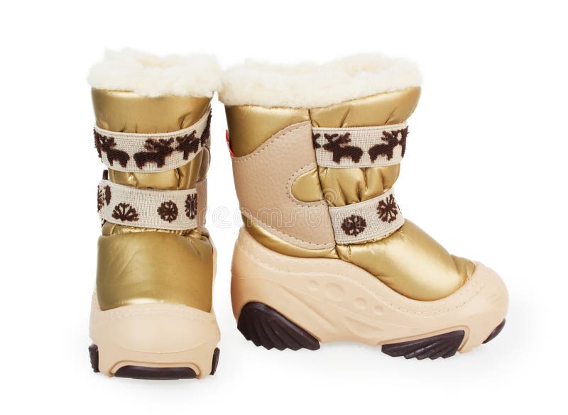 Children s winter boots stock photo. Image of closeup 36088424