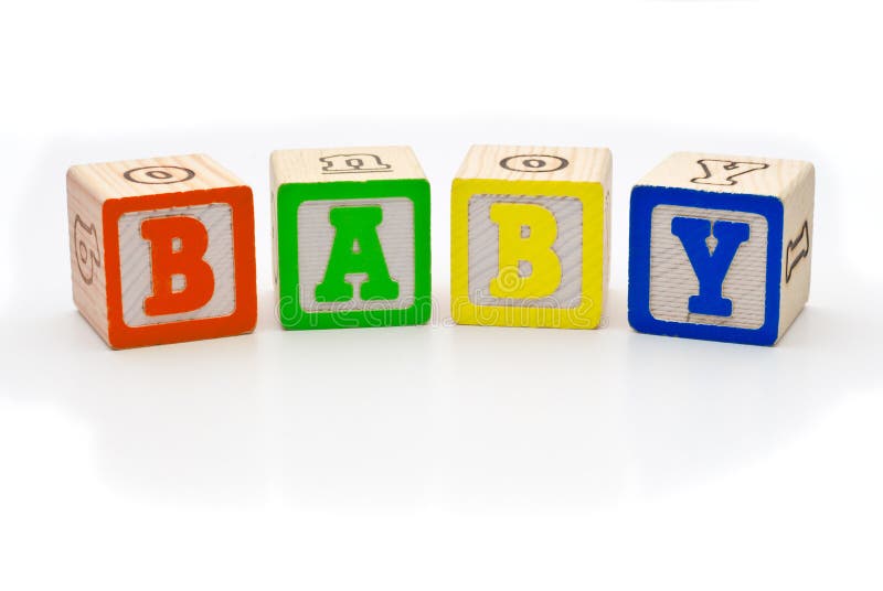 Children S Wood Blocks Spelling the Word Baby Over Stock Photo - Image ...