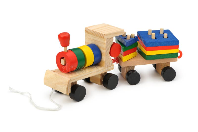 Children s wooden steam locomotive a toy