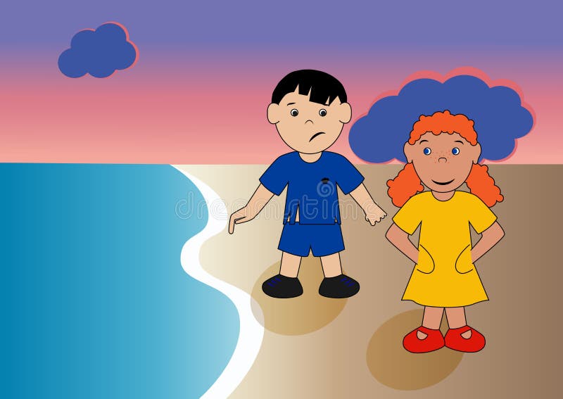 pic Evening Picture For Kids evening children stock illustrations