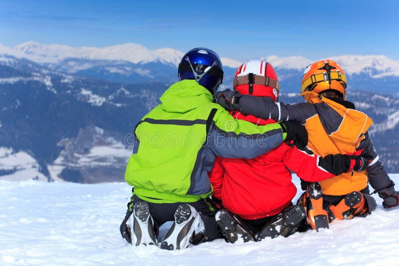 Children In Snow stock photo. Image of carefree, adorable 1827528