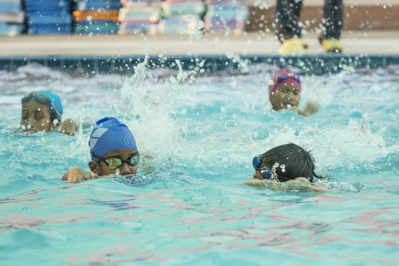 Children in the swimming pool