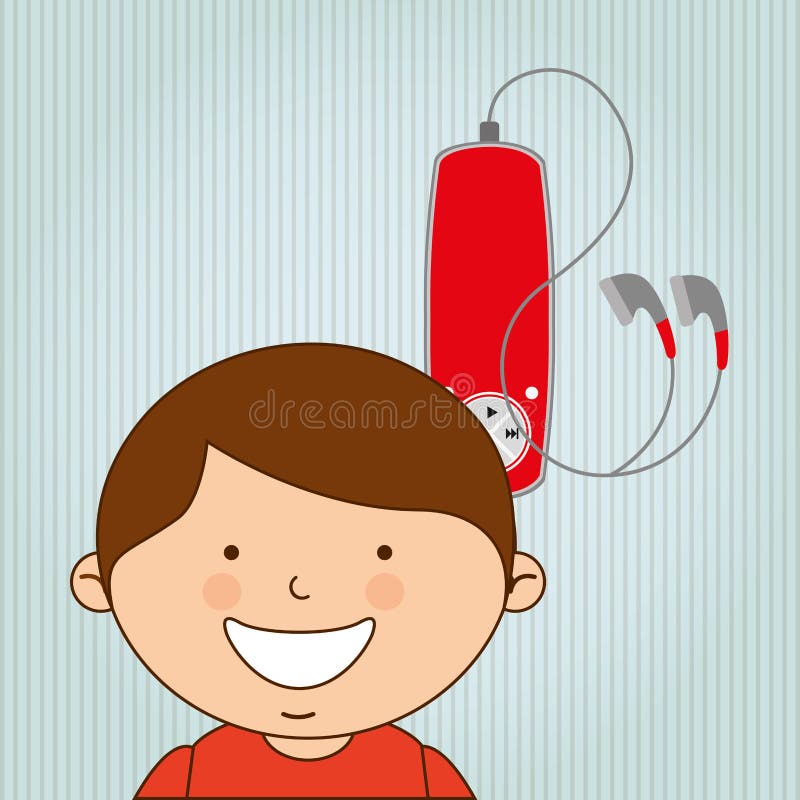 Children and technology design stock illustration