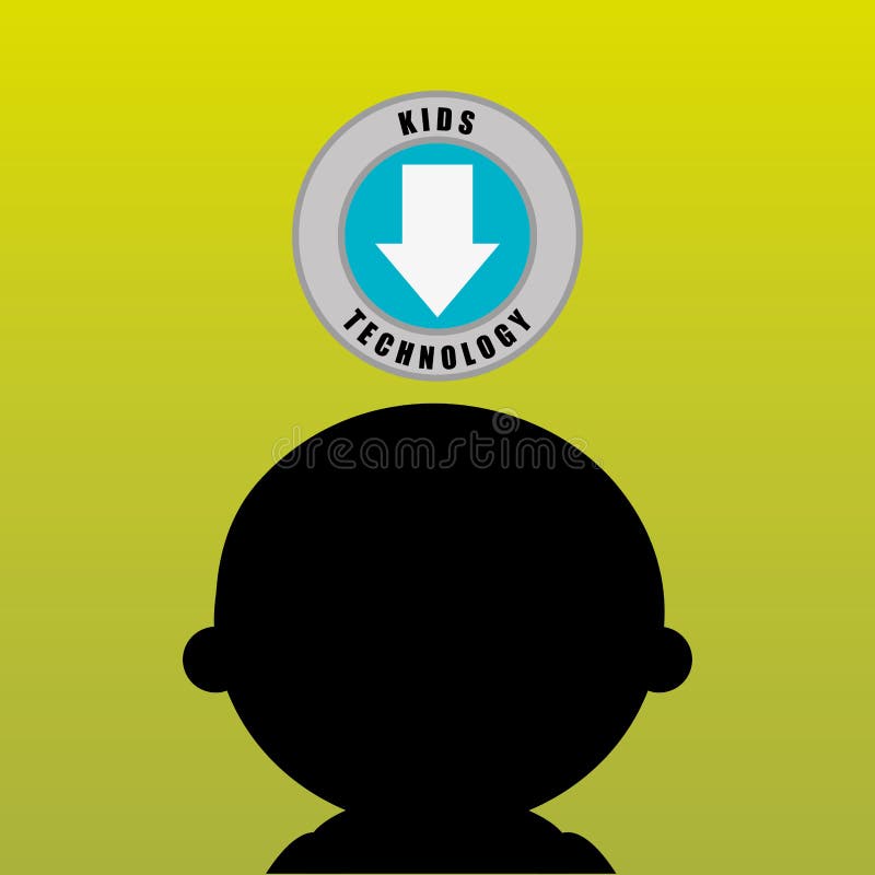 Children and technology design royalty free illustration