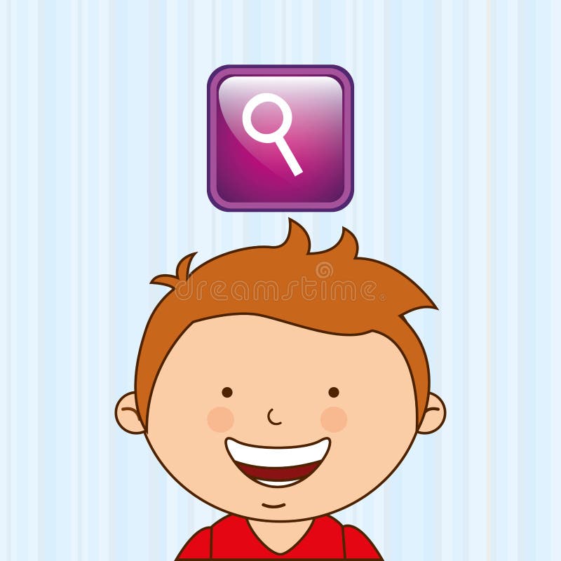 Children and technology design stock illustration