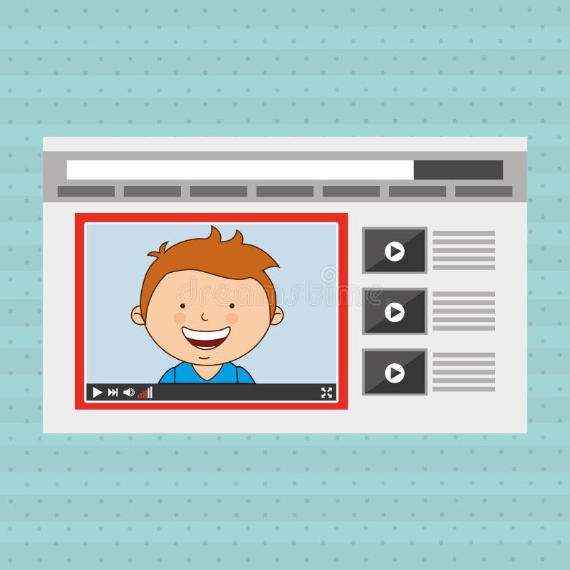 Children and technology design vector illustration