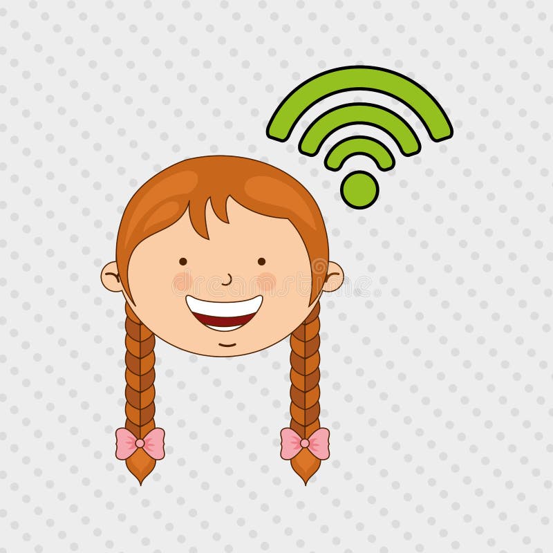 Children and technology design royalty free illustration