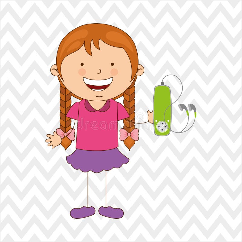 Children and technology design stock illustration