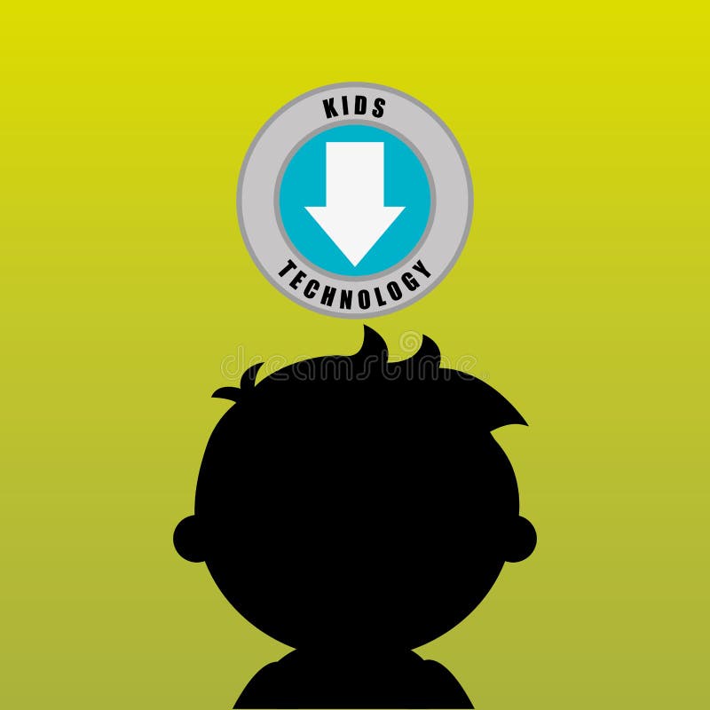 Children and technology design royalty free illustration