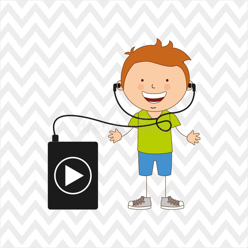 Children and technology design royalty free illustration