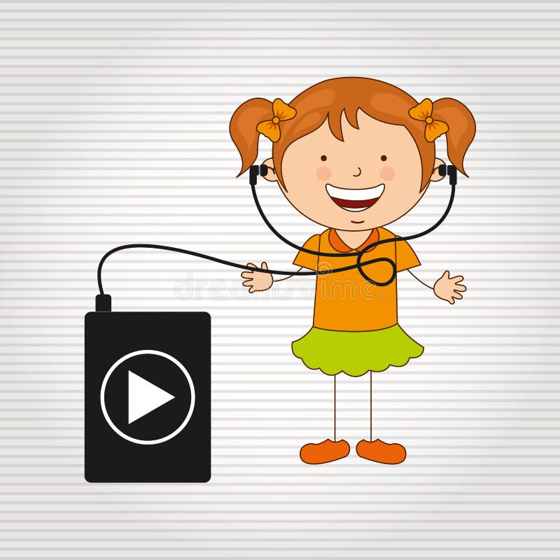 Children and technology design royalty free illustration