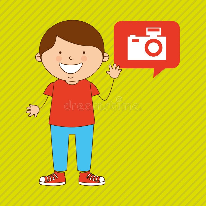 Children and technology design vector illustration