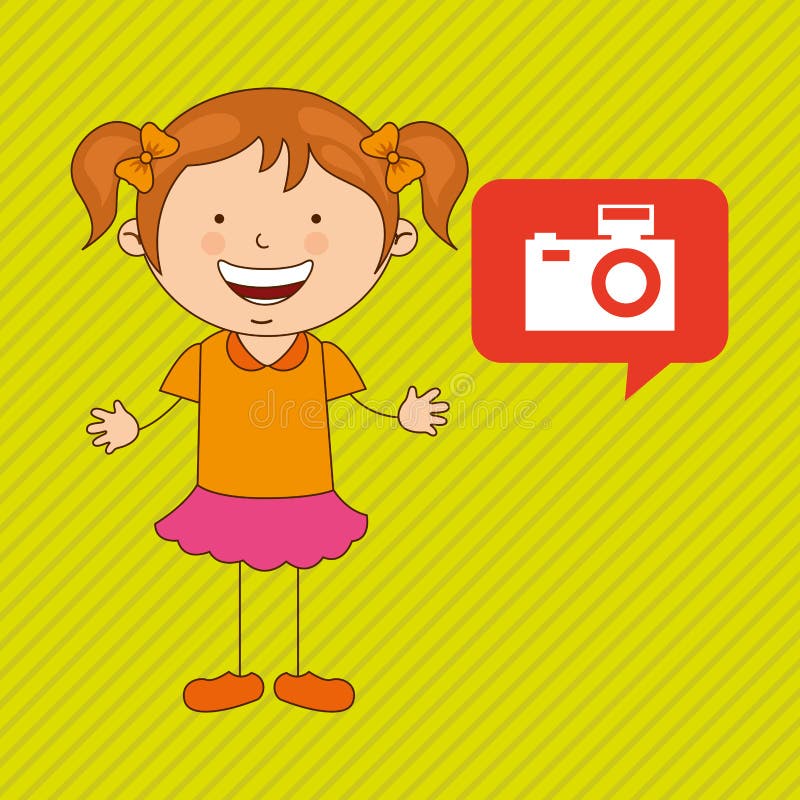 Children and technology design stock illustration