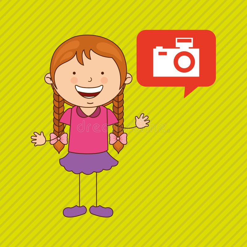 Children and technology design stock illustration