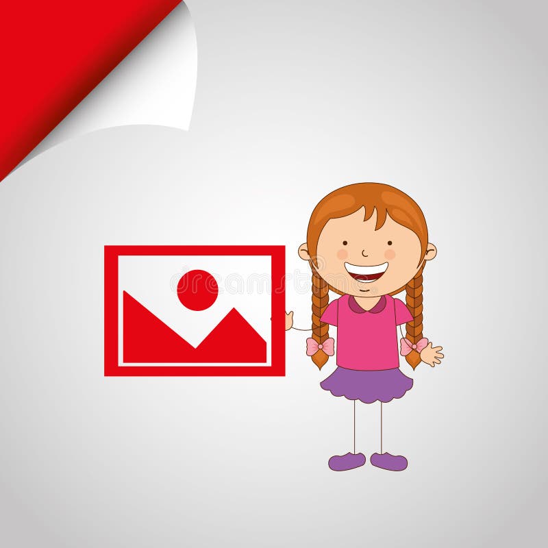 Children and technology design stock illustration