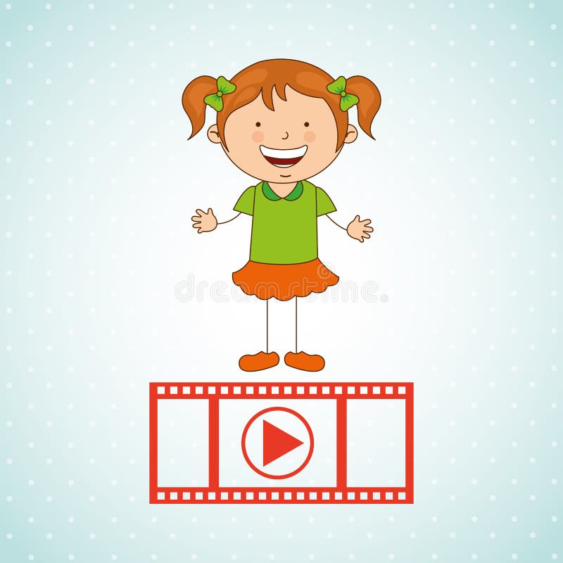 Children and technology design stock illustration