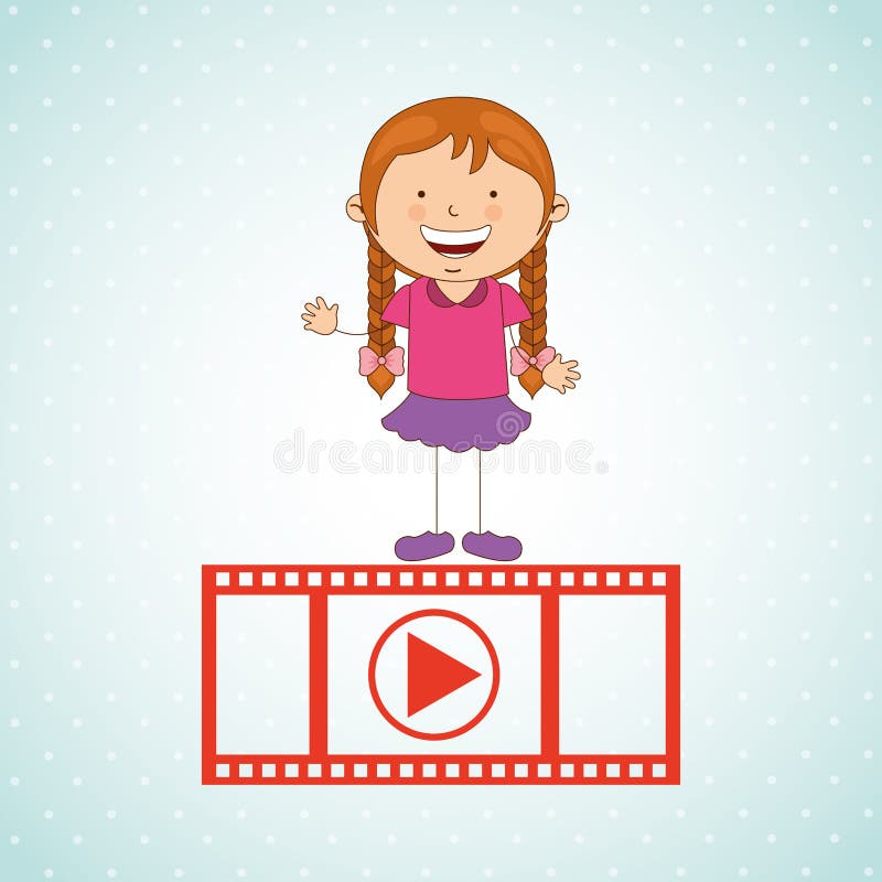 Children and technology design stock illustration