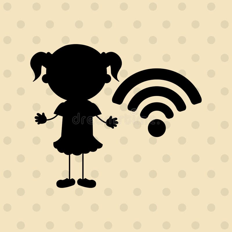 Children and technology design royalty free illustration