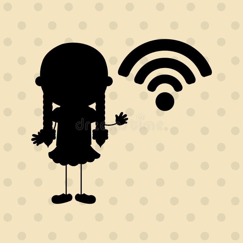 Children and technology design royalty free illustration