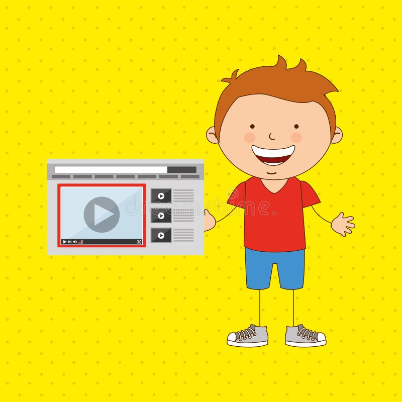 Children and technology design royalty free illustration