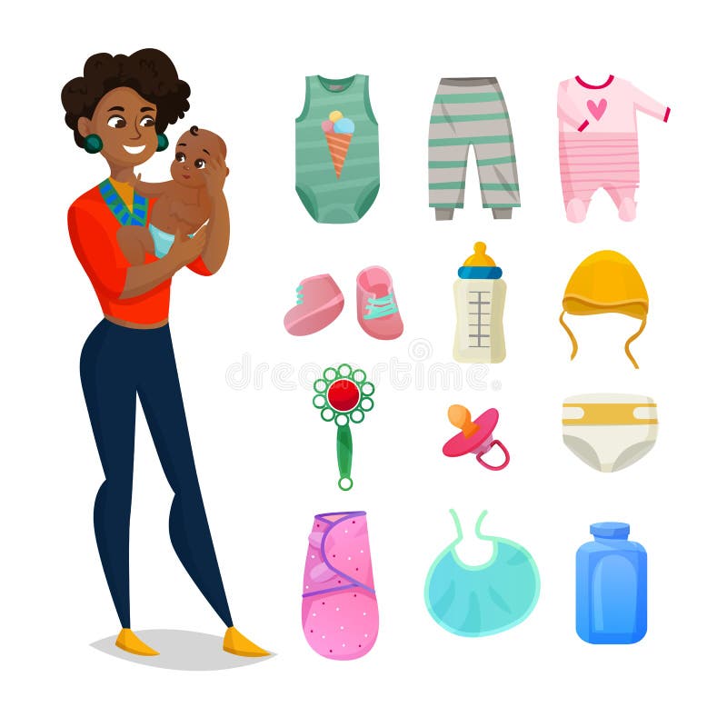Children ubrania Ustawiający ilustracji Children ubrania Ustawiający ilustracji