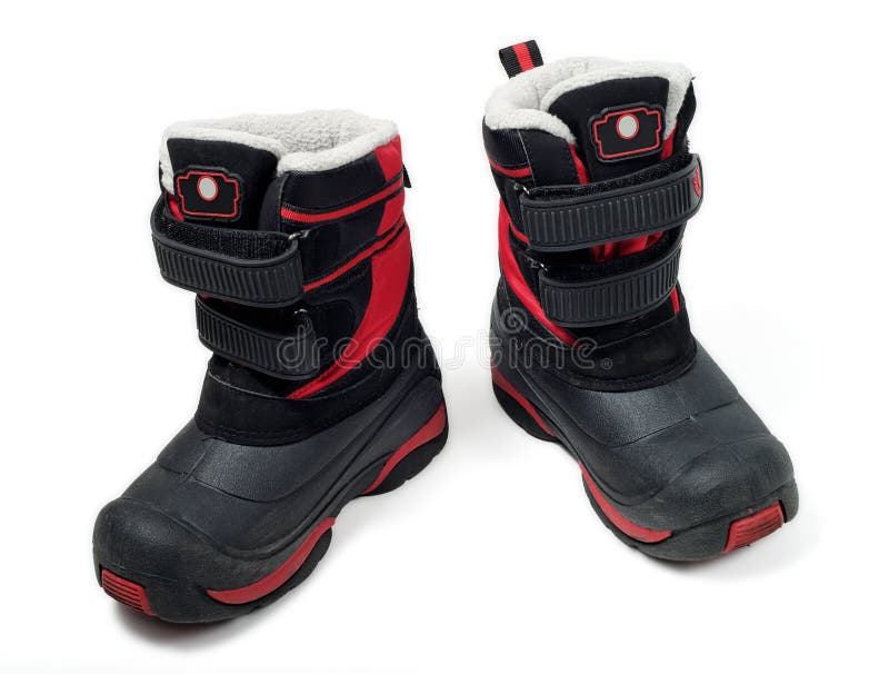 Children waterproof winter boots royalty free stock photo Children waterproof winter boots royalty free stock photo